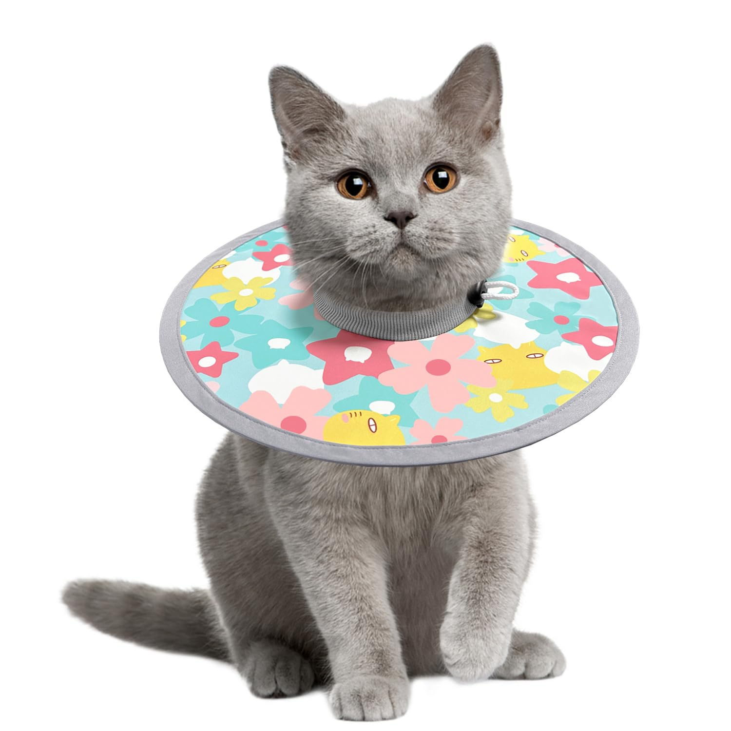 LOS ANDES Cat Recovery Collar - Adjustable Post-Surgery Protection, Lightweight Elizabethan Cone for Wounds, Suitable for Kittens and Puppies