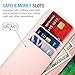 Galaxy S8 Wallet Case, Maxboost [Folio Style w/ Hand Strap] Premium Samsung Galaxy S8 (2017) Card Case STAND Feature [Rose Gold] PU Leather Flip Cover with Card Slot + Side Pocket Magnetic