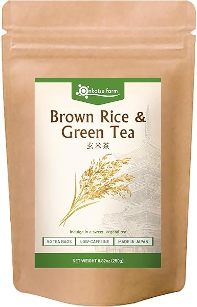 [ONKATSU FARM] PURE GENMAI BROWN RICE TEA WITH GREEN TEA - CAFFEINATED ...