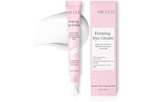 MR LILEI Firming Eye Cream for Dark Circles & Wrinkles, Under Eye Cream with Dendrobium Nobile Extract, Hyaluronic Acid & Peptides | Anti-Aging Eye Treatment, Under Eye Bag Cream & 24H Hydration, 0.5 oz