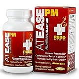 Redd Remedies At Ease PM - All Natural Sleep Aid - Lowers Chance Of Sleeplessness And Restlessness - Promotes Restful Sleep - 30 Vegetarian Capsules (FFP)