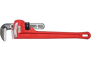 RIDGID 31025 Model 18 Heavy-Duty Straight Pipe Wrench, 18-inch Plumbing Wrench