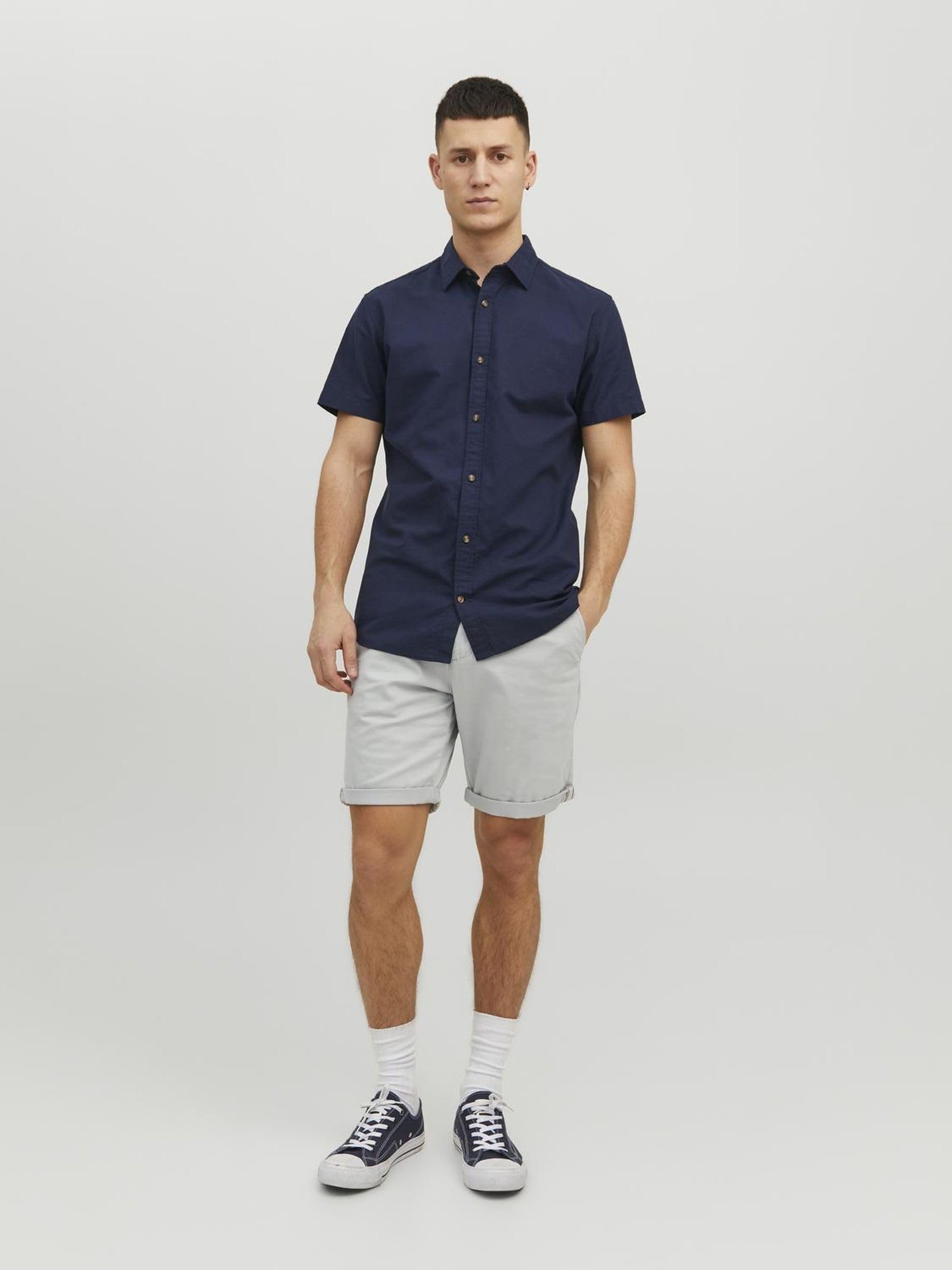 JACK & JONES Herren Chino Shorts Regular Fit 12165604,Navy Blazer,L 8
