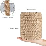 Tenn Well 10mm Jute Rope 100 ft Thick Garden DIY Cat Scratcher Brown view 5