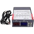 Digital Temperature Controller, STC-3008 Temp Control Thermostat Sensor with Adjustable Heating Cooling Thermostat(12V)