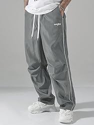 ZAFUL Men's Parachute Sweatpants Y2k Baggy Track