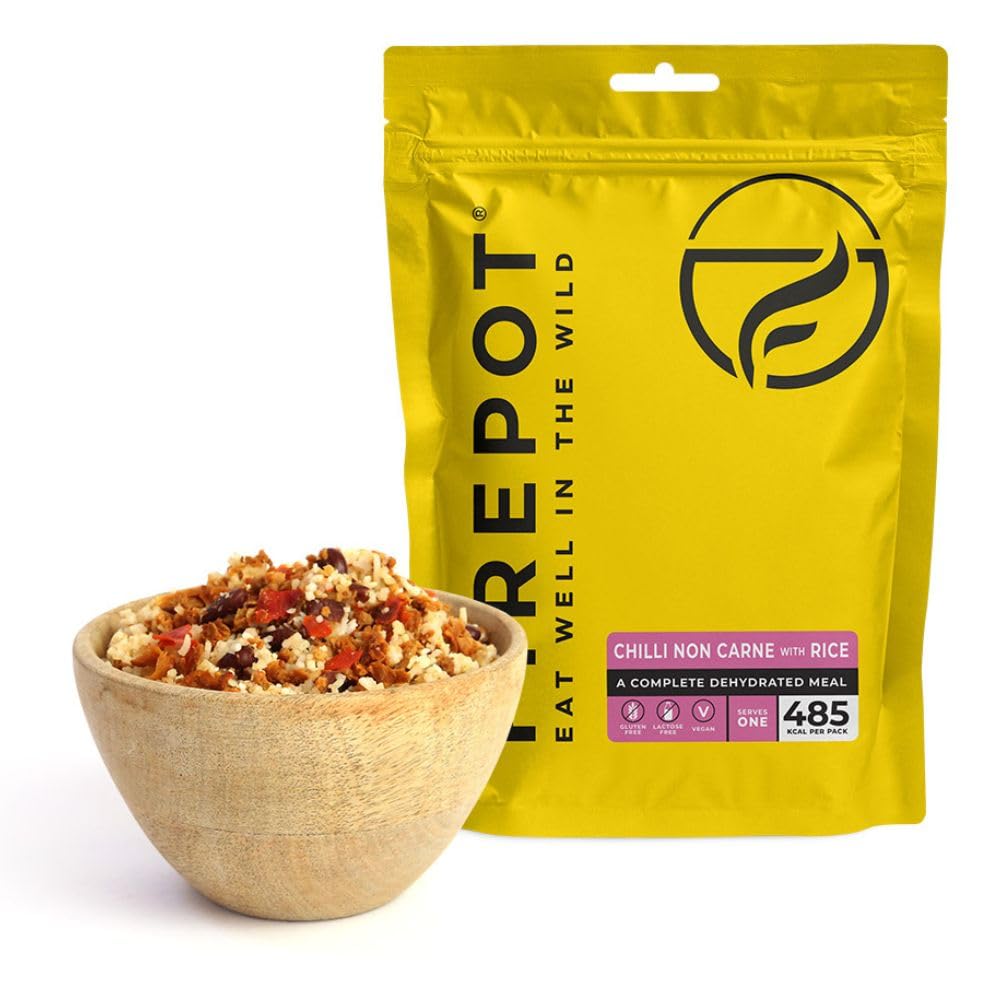 FIREPOT Chilli non Carne with Rice - Healthy VEGAN Dehydrated Expedition Food (Regular)