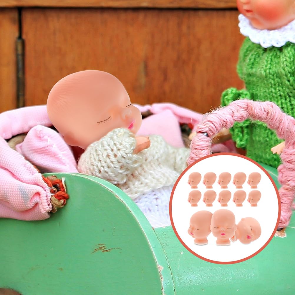 jojofuny 20pcs Vinyl Doll Heads for Crafts 1/6 Doll Doll Repainting Practice Makeup DIY Baby Mannequin Doll Heads for Baby Shower