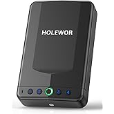 HOLEWOR Car Gun Safe, Small Pistol Safe Biometric Gun Lock Box for Handgun, Portable Fingerprint Quick Access Travel Gun Case for Nightstand Bedside