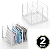mDesign Clutch Bag Organiser - 5 Section Handbag Storage - Set of 2 view 4