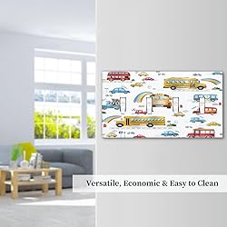 Wpshijia Kids Bus Taxi Truck 4 Gang Decorative