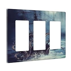 Octopus Ocean Kraken Nautical Pirate Ship 3 Gang