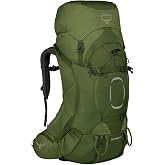 Osprey Aether 55L Men's Backpacking Backpack, Green S-M | hiking pack, camping gear, overnight trail pack, Green color, S-M size