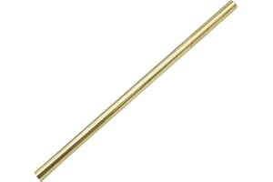 PGCOKO Brass Solid Round Rod Lathe Bar Stock, 1/2 inch in Diameter 12 inch in Length