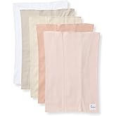 Burts Bees Baby Infant Burp Cloths, 100% Organic Cotton Extra Absorbent Soft Fabric Drool Cloths, 5-Pack Newborn Must-Have Essential Large Burping Cloths, One Size 17 x 11.75 Inches