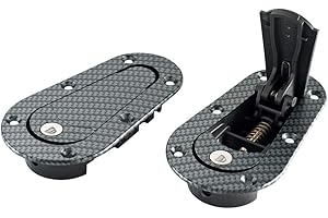 AeroCatch 120-3100 Above Panel Flush Locking Hood Latch and Pin Kit - Black Carbon Fiber Look