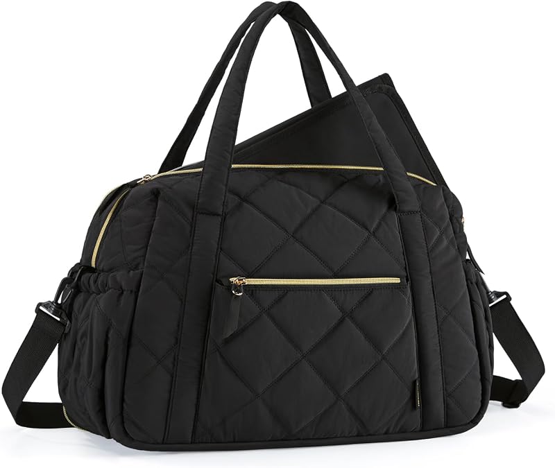 MOMMORE Large Expandable Diaper Bag Tote Quilted Hospital Bag for 2 Kids Twins