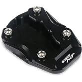 TT719 Motorcycle Enlarged Kickstand Pad for CFMOTO Ibex 450 2025-2027,Black | Custom Design,CNC Aluminum,Adventure Bike Side Stand Pad Pedal,450MT,Ibex 450 Aftermarket Parts,CFMOTO IBEX 450 Accessories