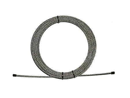 Ø 2mm, 10m Edelstahlseil - 7x7 flexibel - Estahl V4A, Ähnl. DIN 3055. 4 x Endkappen schwarz