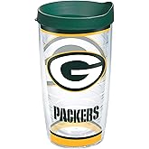 Tervis Made in USA Double Walled NFL Green Bay Packers Insulated Tumbler Cup Keeps Drinks Cold & Hot, 16oz, Tradition