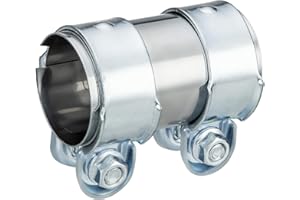 Autarboor 2.0 Inch Exhaust Clamp, Butt Joint Bolts Band Flanges Clamp Stainless Steel for Pipe