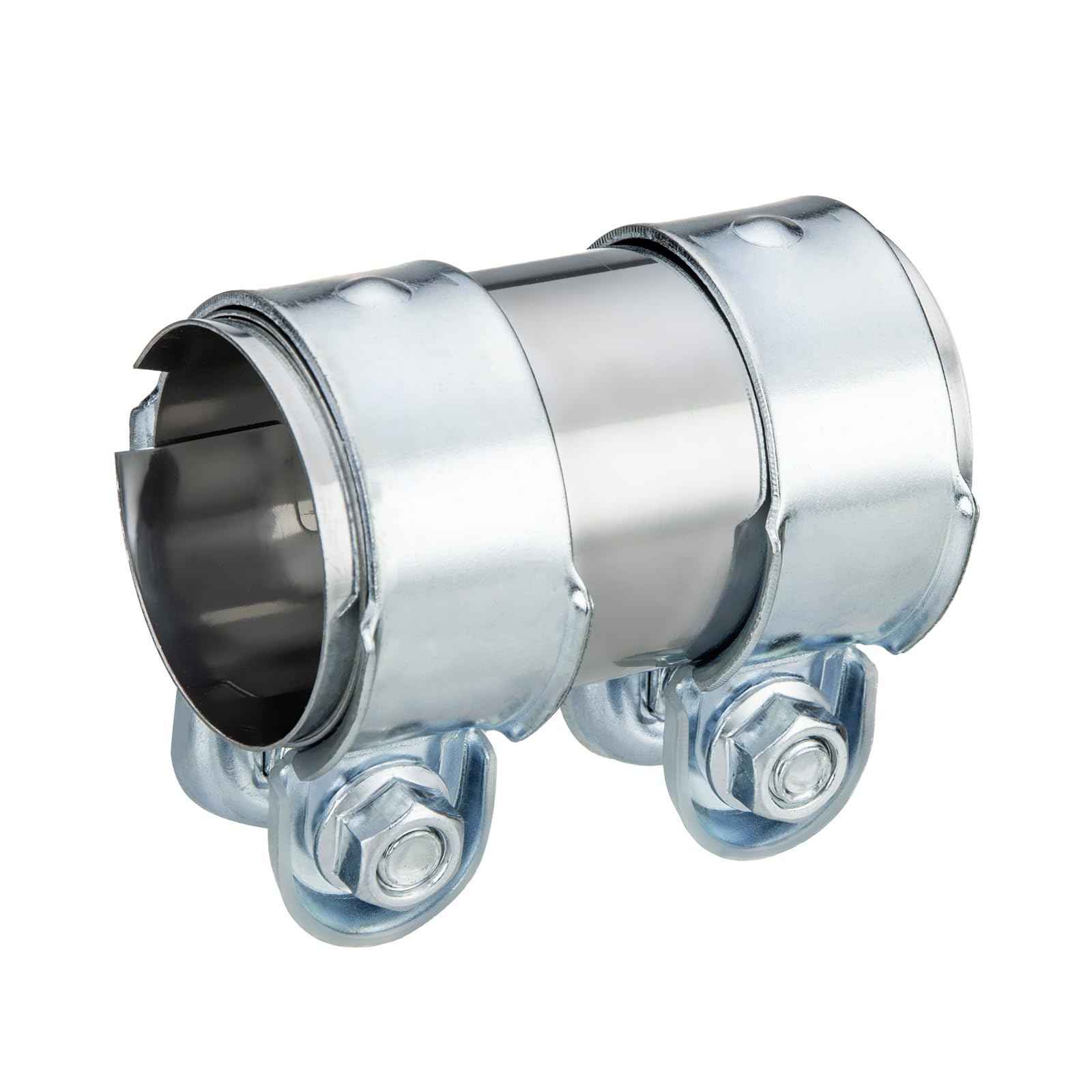 Photo 1 of Autarboor 2.0 Inch Exhaust Clamp, Butt Joint Bolts Band Flanges Clamp Stainless Steel for Pipe