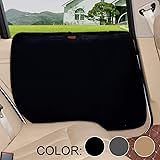 BECROWMUS Waterproof Pet Car Door Cover Vehicle Door Protector Back Seat Doors -Two Steps to Install,Black