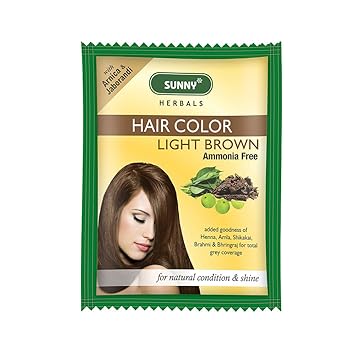 Sunny Health & Fitness Hair Colour (Light Brown, Pack of 4 x 20 g)