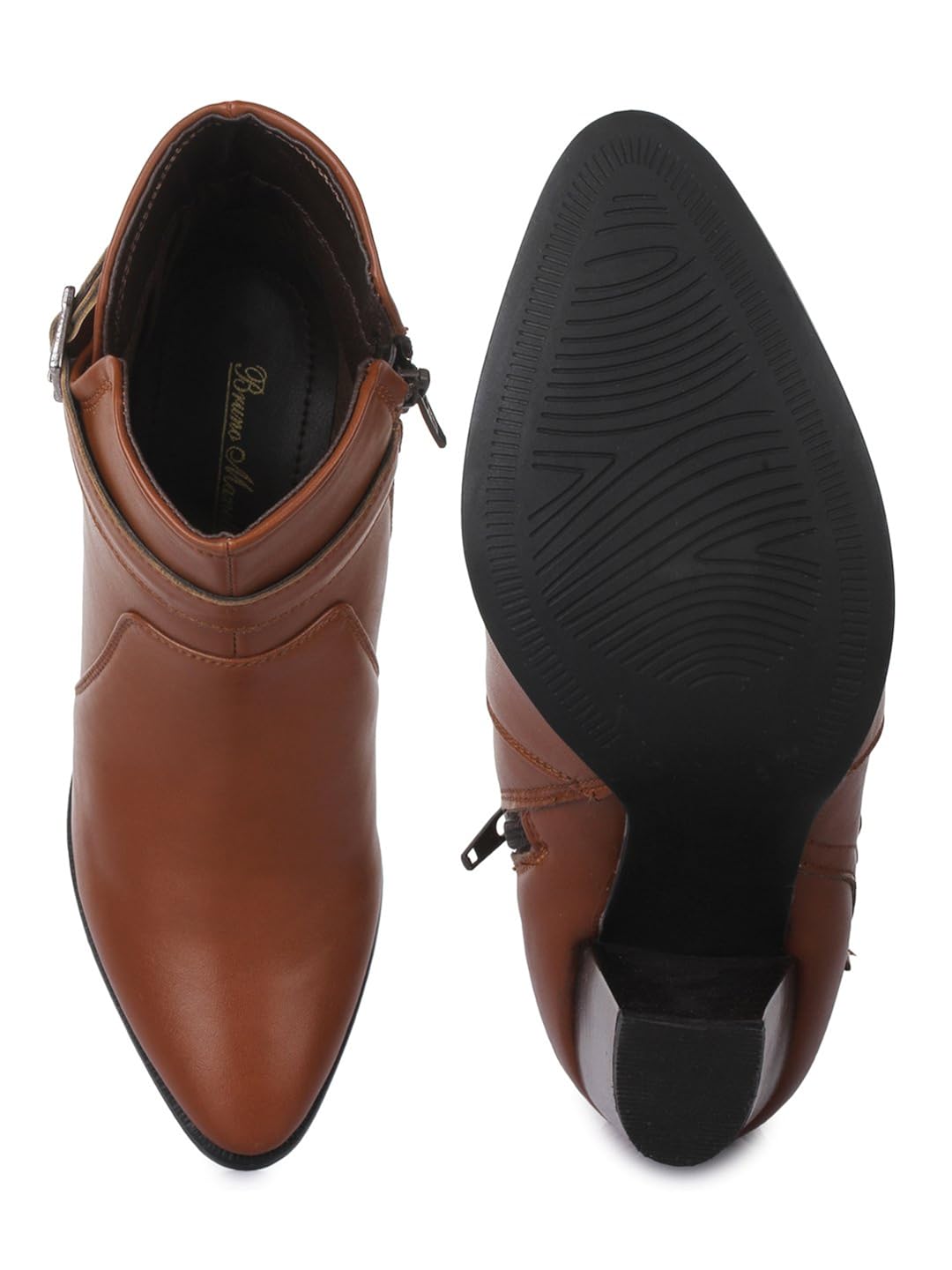 bruno manetti women(bt-002) tan synthetic leather boots