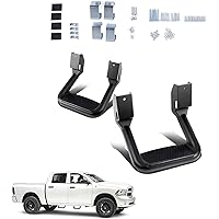 KUNCAIISH Truck Side Steps, 2 Pieces (1 Pair) Black Powder Coated Truck Side Step Set, Includes Mounting Brackets - Fits Vari