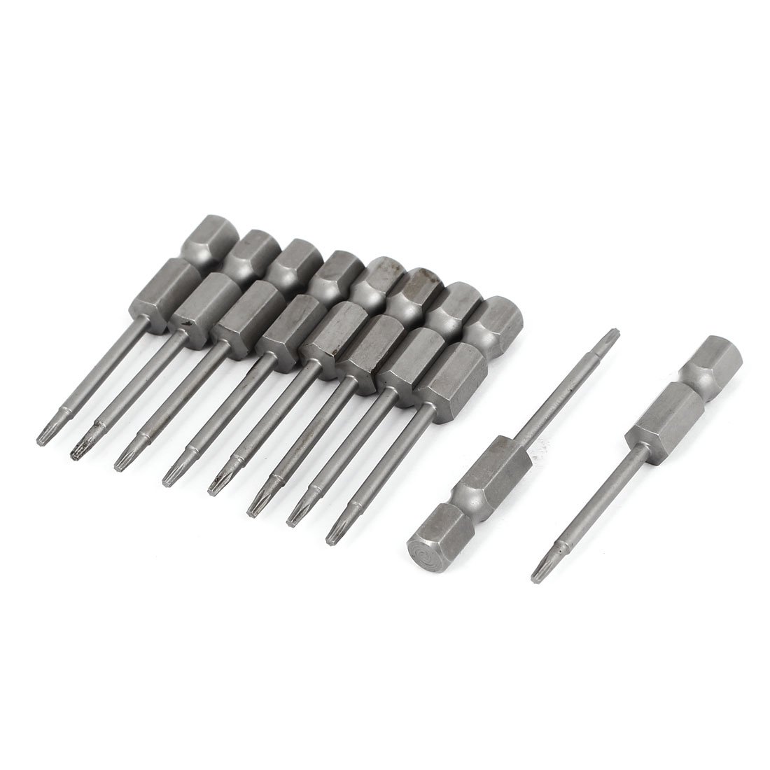 Sourcingmap 1/4-inch Hex Shank T6 Magnetic S2 Torx Screwdriver Bit 50mm Long 10pcs
