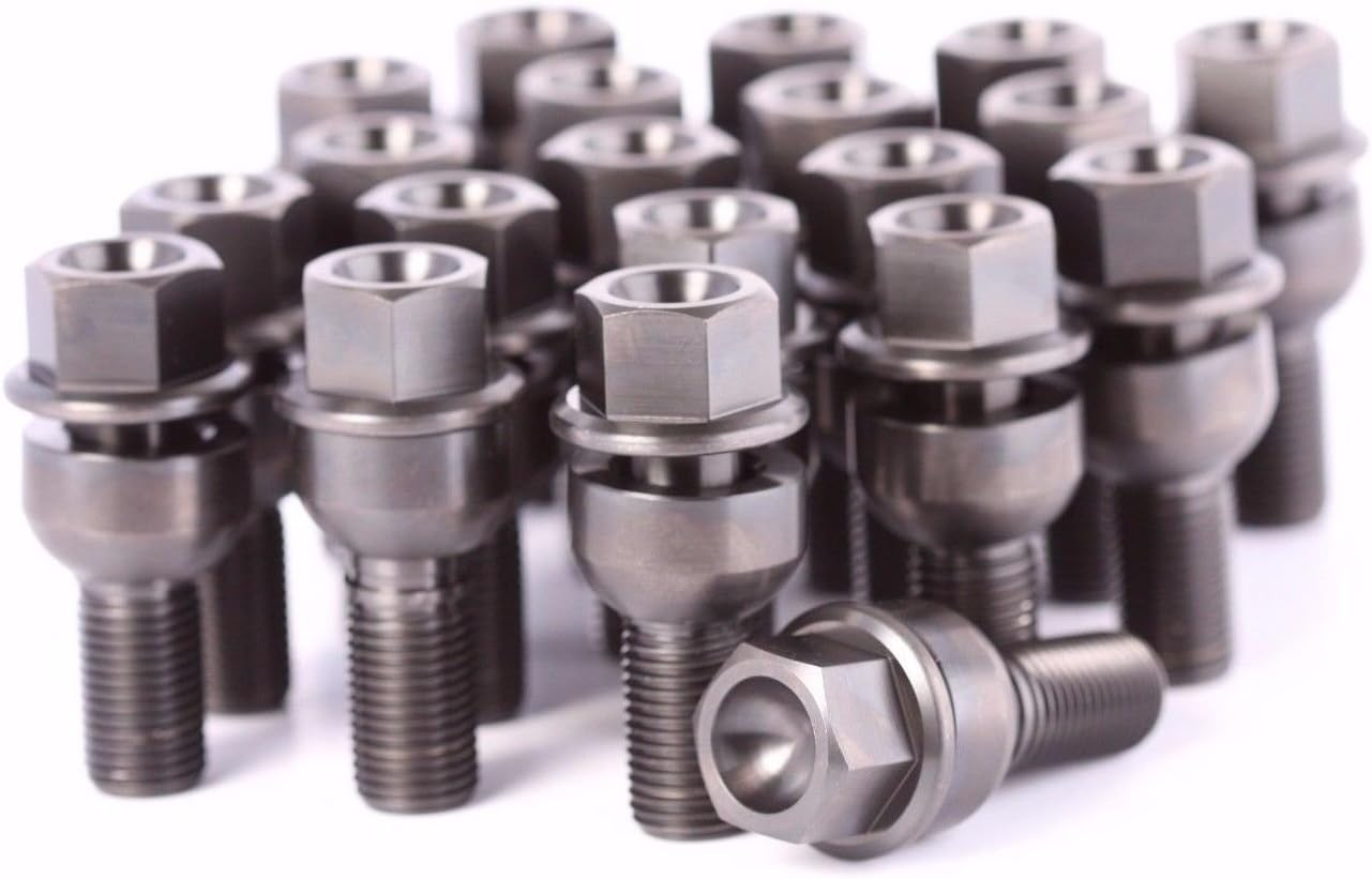 ACER Racing Titanium Lug Bolts 6AL4V Aerospace Grade for Porsche (29mm Black Titanium 20 Pieces)