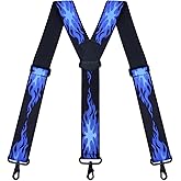 MELOTOUGH Suspenders for Men 2 Inch Wide Y Back Adjustable Elastic Big and Tall Suspenders with Swivel Hooks for Jeans