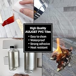 AULIGET 20 Sheets Peel and Stick Backsplash, Black