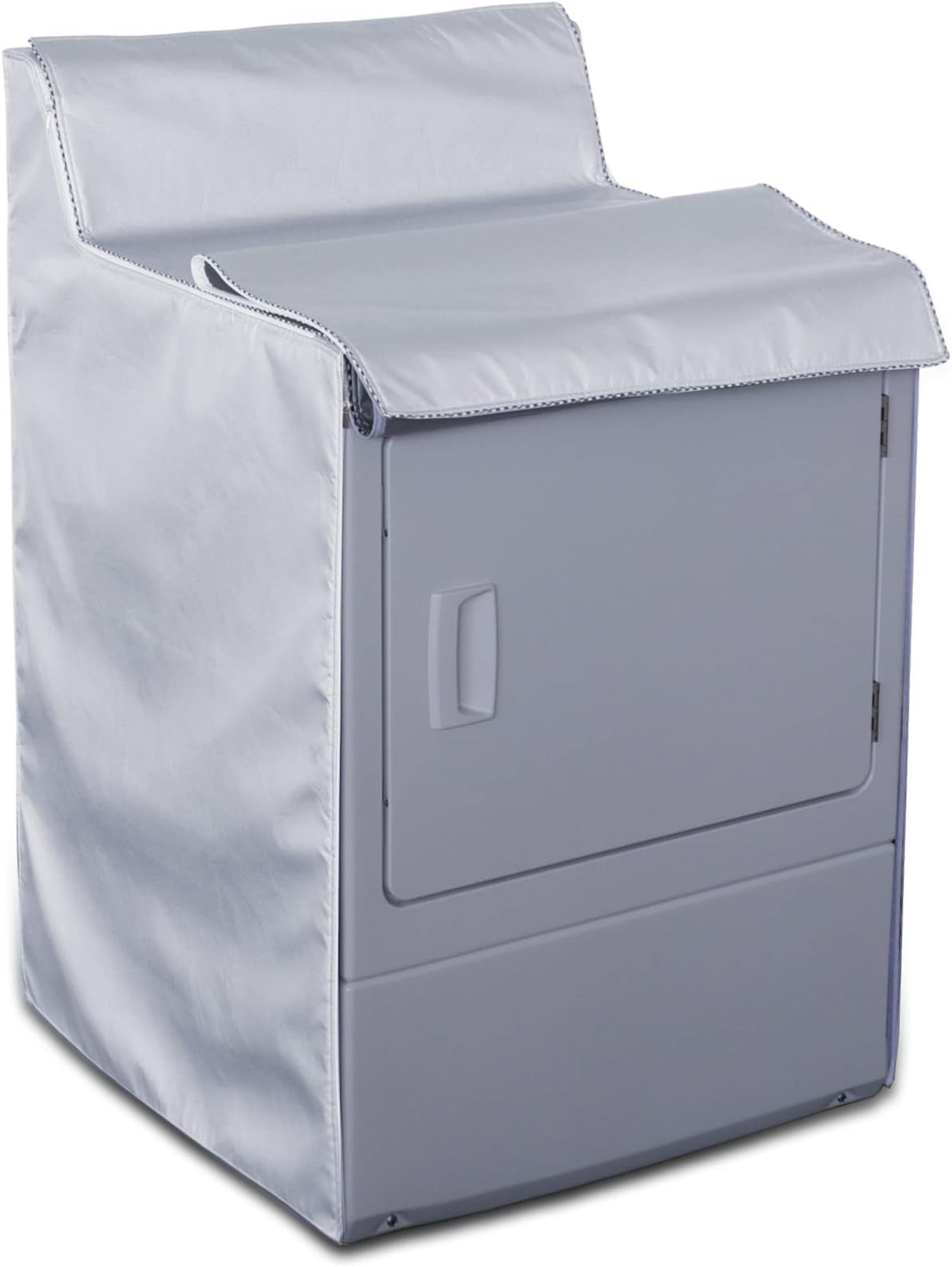 Covolo Washing machine Cover Suit for outdoor top-load and front load machine，Waterproof Dustproof Windproof Moderately Sunscreen Silver Coated (W29D29H42in)