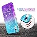 Ruky for iPhone XR Case, Colorful Quicksand Series Glitter Flowing Liquid Floating Bling Diamond Rhinestone Soft TPU Girls Women Phone Case for iPhone XR 6.1 inches (2018) (Teal Purple)