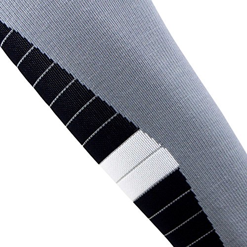 Thermal Compression Ski Socks - Warm Socks for Skiing and Snowboarding (Large, Grey/Black) - Thumbnail 4