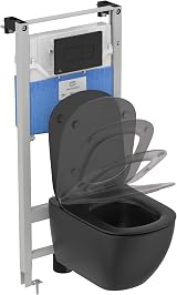 Ideal Standard Solea Toilet Flush Plate Dual Flush Pneumatic Black Square view 3