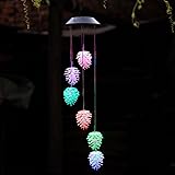 Wanmingtek Cone Wind Chimes Outdoor, Solar Powered