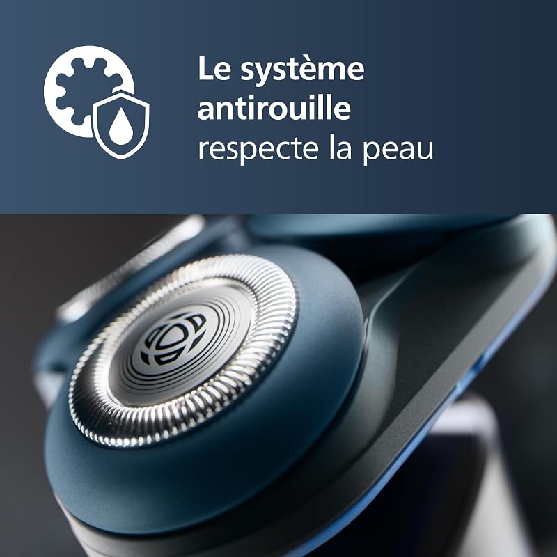 5000X Series - Rasoir électrique 100 pourcent étanche, technologie SkinProtect, tête flexible à 360°, 1 h de charge / 5 min - Charge rapide, capot de protection argenté, modèle X5004/00