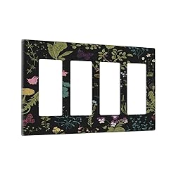 Vintage Black Herbs Floral Botanical Darkground 4