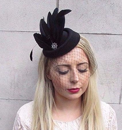 black pillbox hat uk