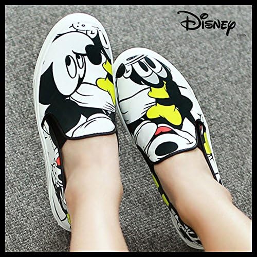 Amazon Disney正規品 ミッキースリッポン スニーカー インソール レディース Mickeymouse ディズニー Disney ウォルトディズニ キャラクター インヒール シューズ 美脚スリップオン レディーススリッポン 24 0 Disney ディズニー スニーカー