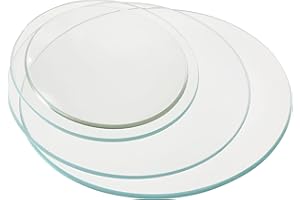 PATIKIL 60mm/70mm/90mm/100mm Diameter Watch Glass, 1 Set Beaker Cover Smooth Edges Chamfered Arc for Laboratory, Transparent
