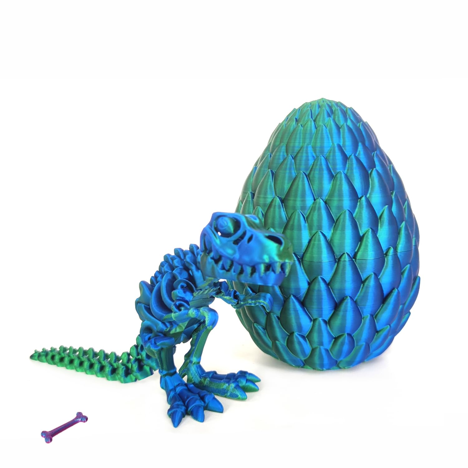 3D Printed Dragon Egg Dinosaur Toy for Boys and Girls - Fidget Toy with Flexible Joints