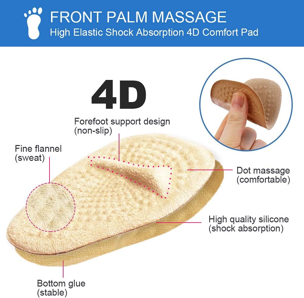 3 Pairs Metatarsal Pads for Women, Professional Reusable Silicone Ball of Foot Cushions, All Day Pain Relief and Comfort, One Size Fits Shoe Inserts, by Mildsun.: Health & Personal Care