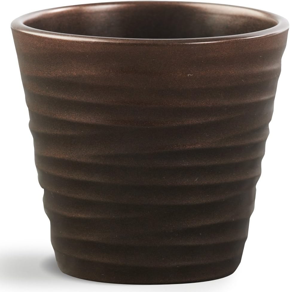 15cm Dune Bronze Planter - Decorative House/Office Indoor Lightweight Pot