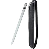 Dricar Apple Pencil Skin, Premium PU Leather Apple Pencil Case Holder, Protective Sleeve Pouch Compatible with Apple iPad Pro Pencil (Black)