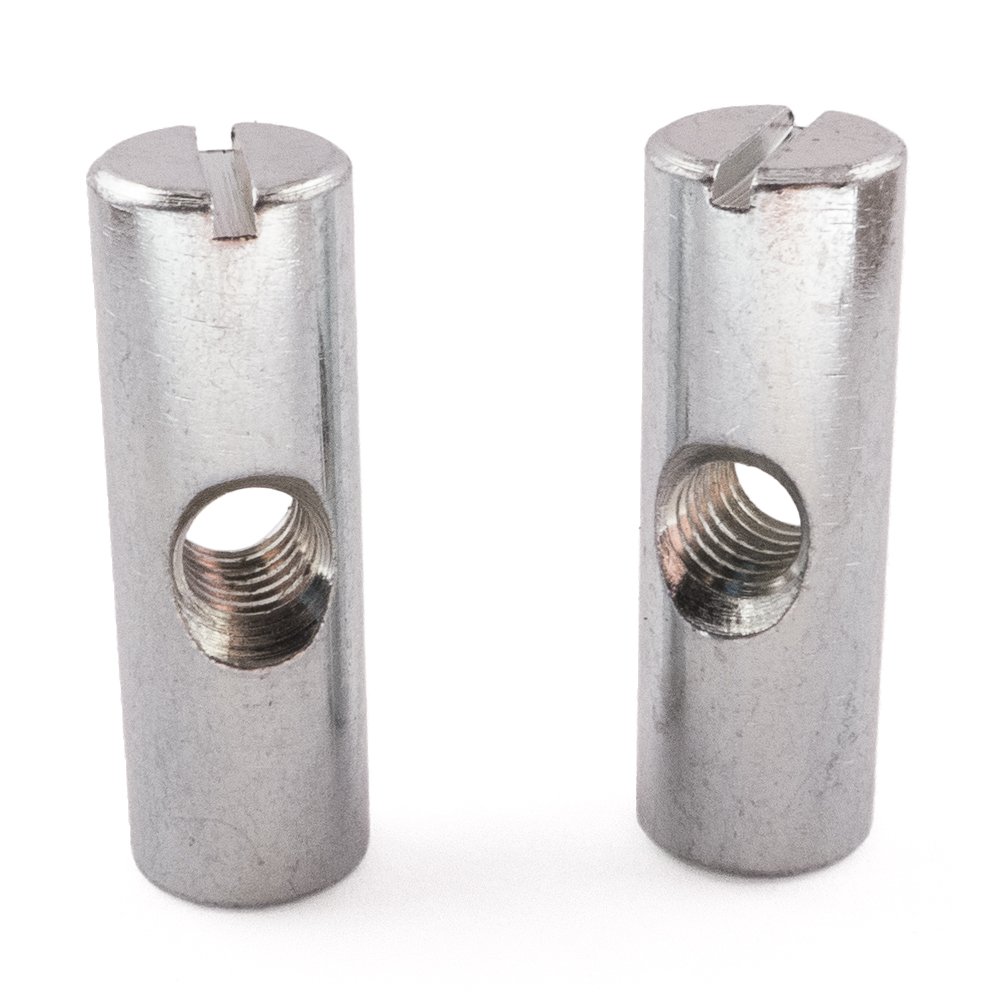 SD Products CDZP0090-25 Cross Dowel Barrel Nuts, Zinc, Centre Hole, M6 x 30, Set of 25 Pieces