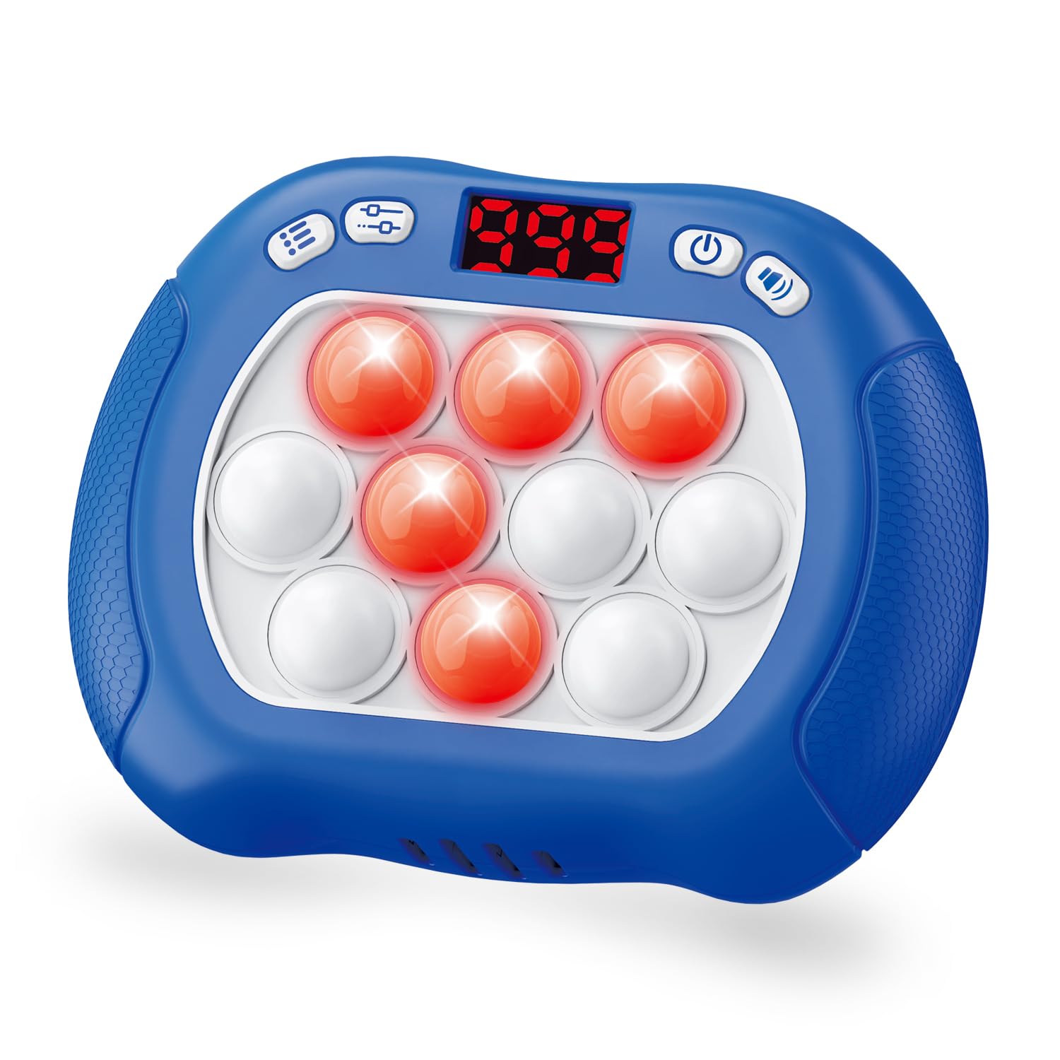 Photo 1 of Intoypad Pop Game Light Up Fidget Toy for Kids, 6 Modes LED Screen Quick Push Games Controller Electric Fidget Popper Game Bubble Road Trip Activities Car Games Birthday Gifts Toys for Kids Boys Blue